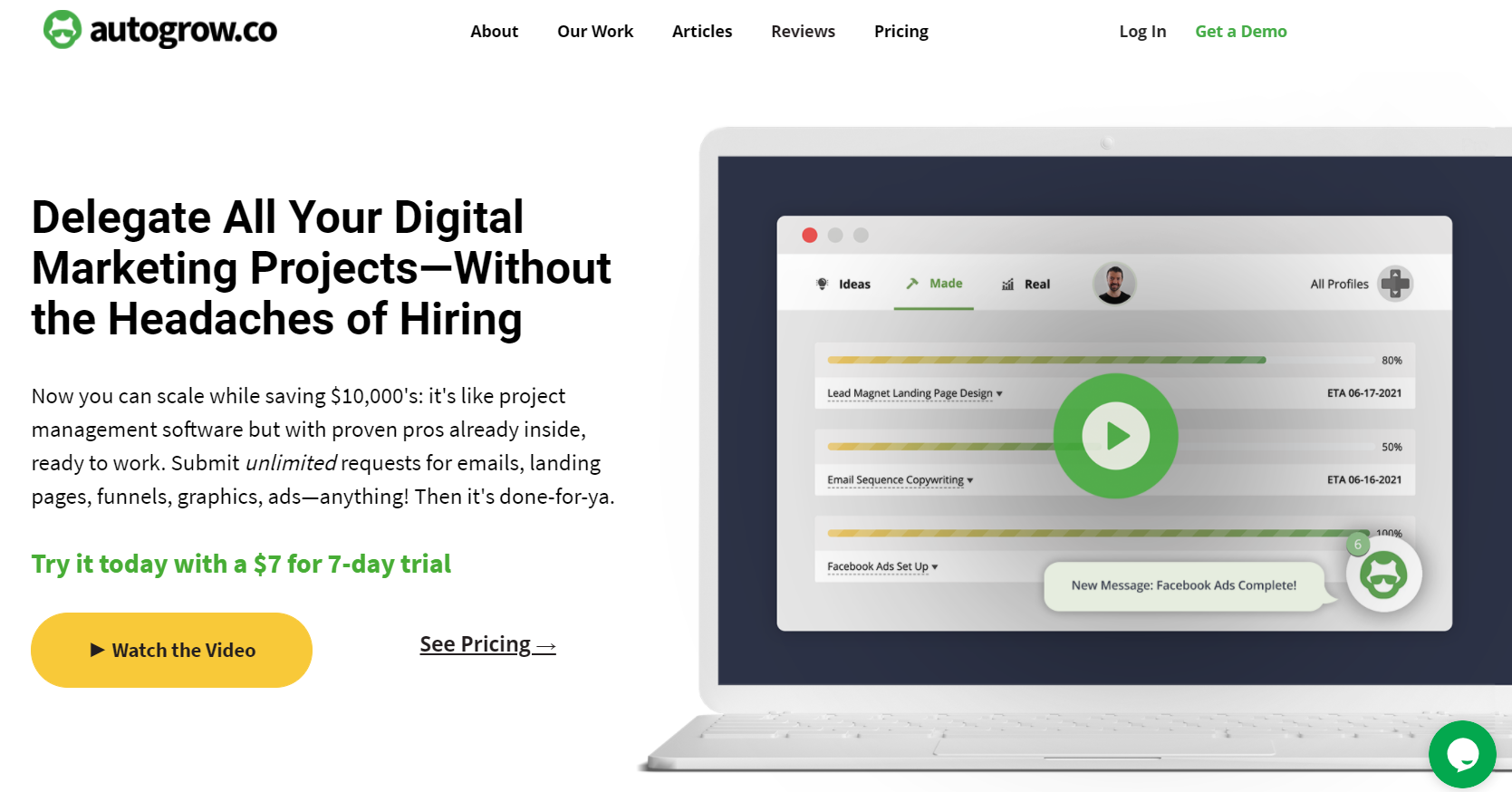 Hiring software; delegate all tasks.