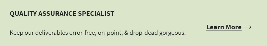 Quality Assurance Specialist job.