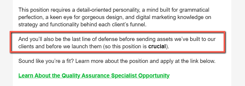 Crucial role; last line of defense.