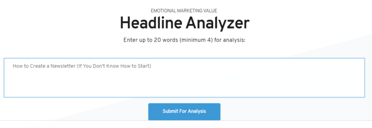 Headline analyzer tool.