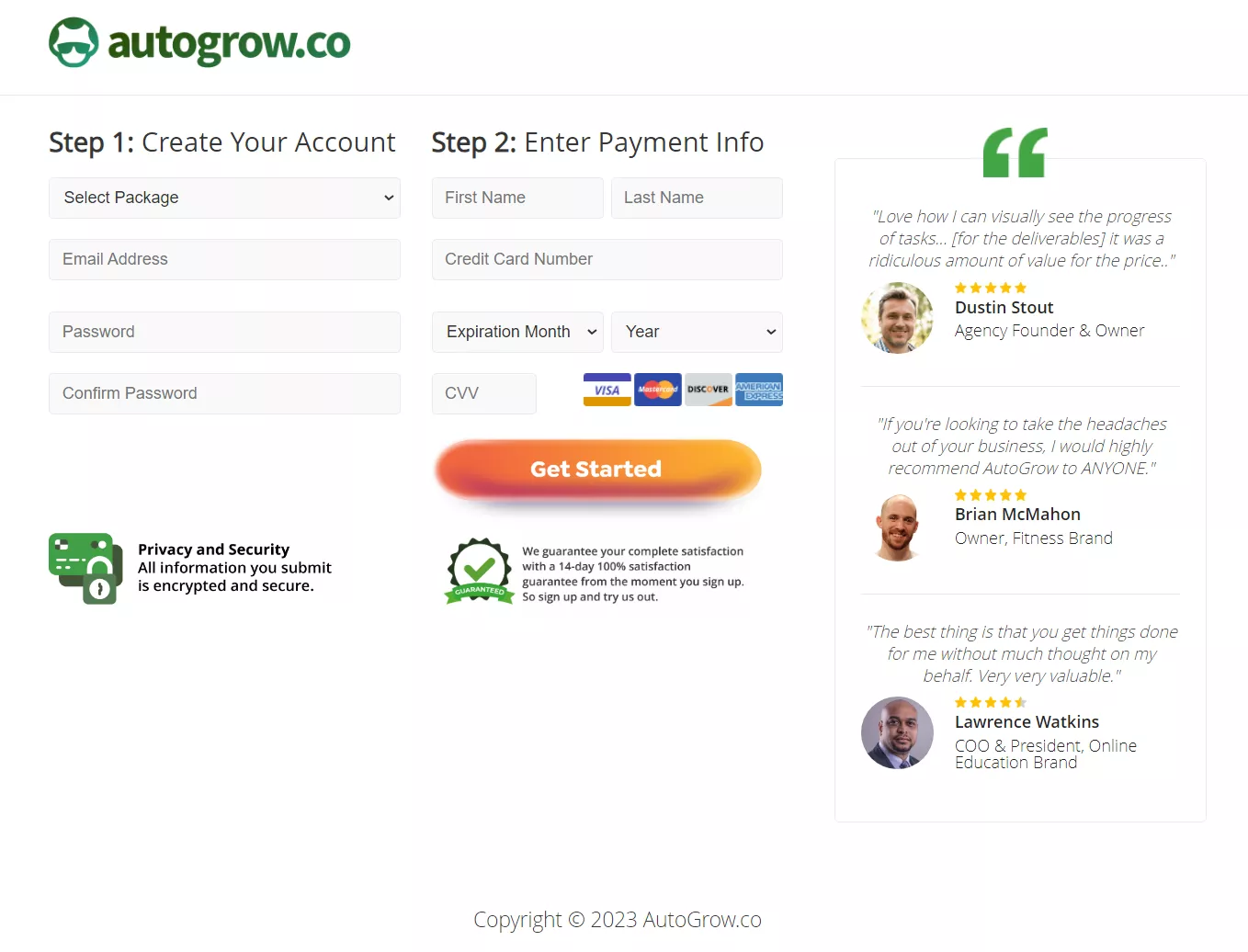 Customer testimonials; 58% sales increase.