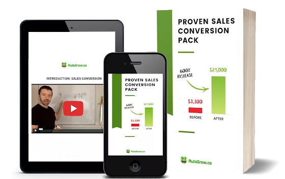 Sales conversion pack, case studies, and increase.