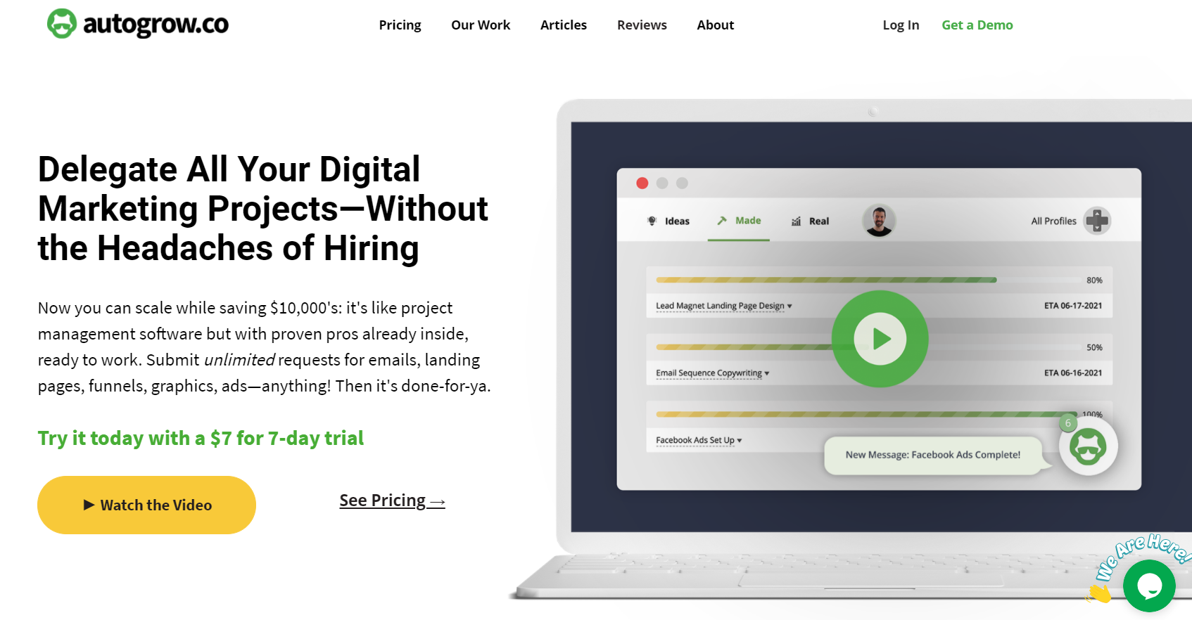 Digital marketing software demo.