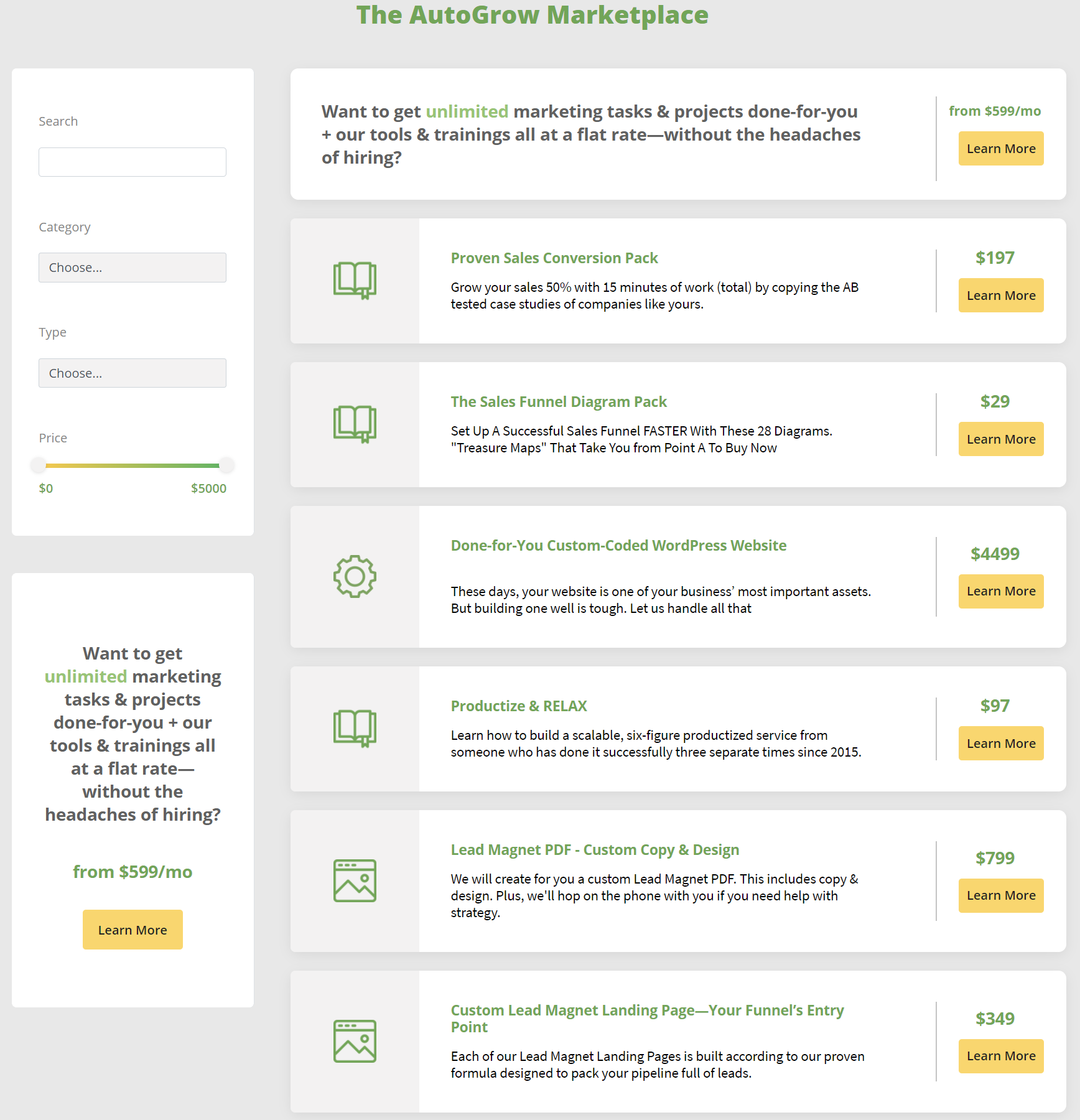 Unlimited marketing tasks, done-for-you.