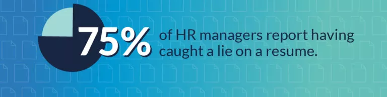 75% HR managers caught resume lies.