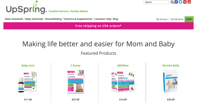 UpSpring products for Mom & Baby.