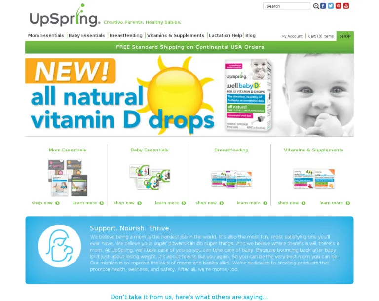UpSpring vitamin D drops. New product. Mom essentials.