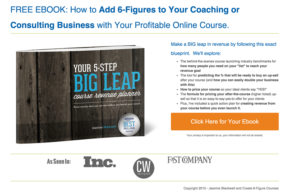 Ebook: 6-figure coaching course.