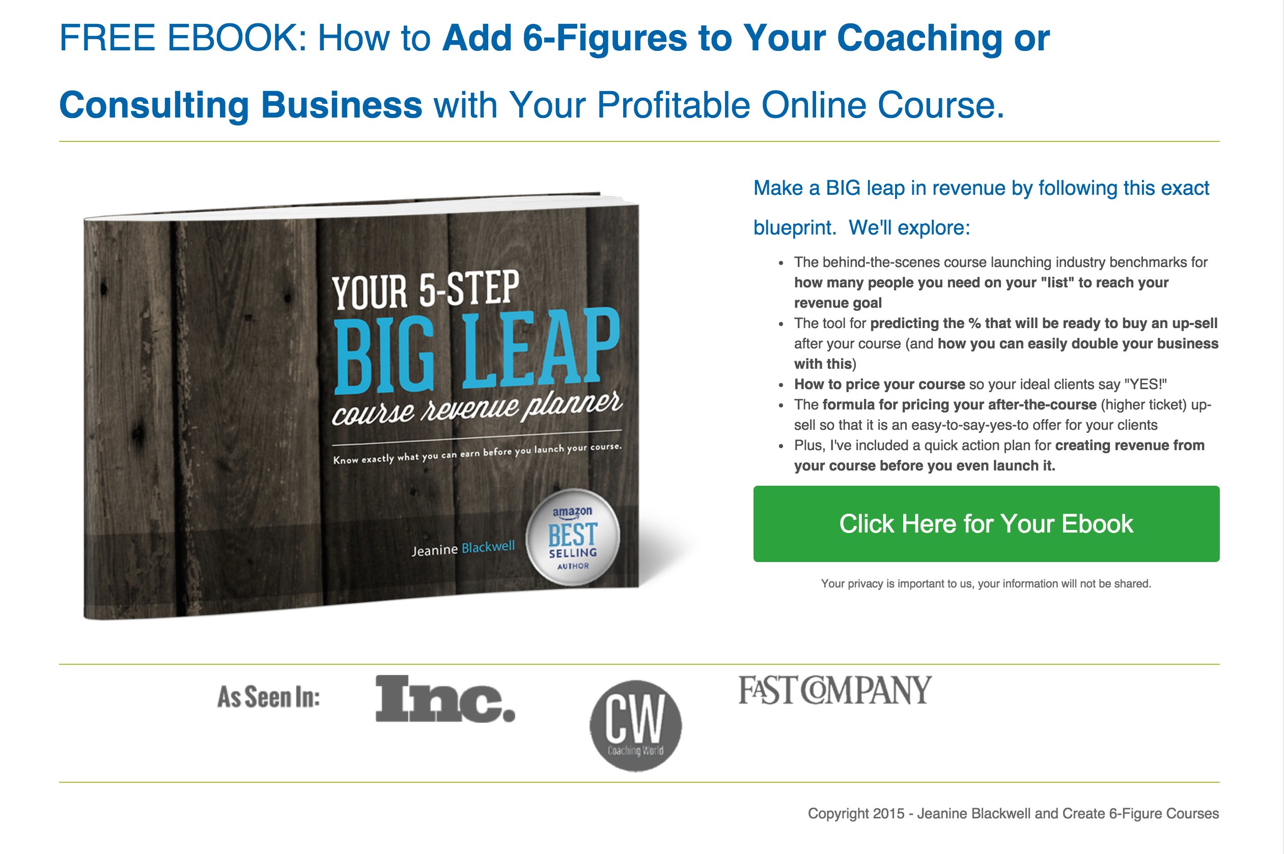 Ebook: Increase course sales 57%.