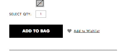 Add to bag button. Increased sales.