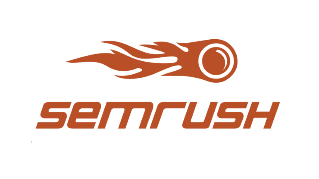 SEMrush logo, marketing platform.