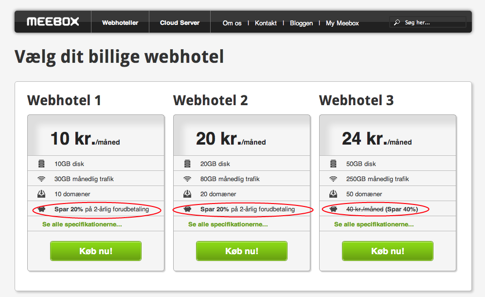 Web hosting plans with discounts.