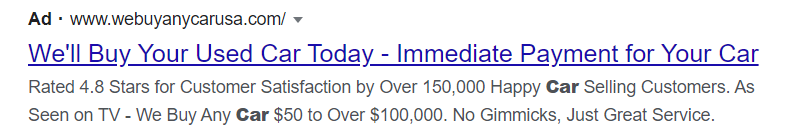 Buy used car, instant payment.