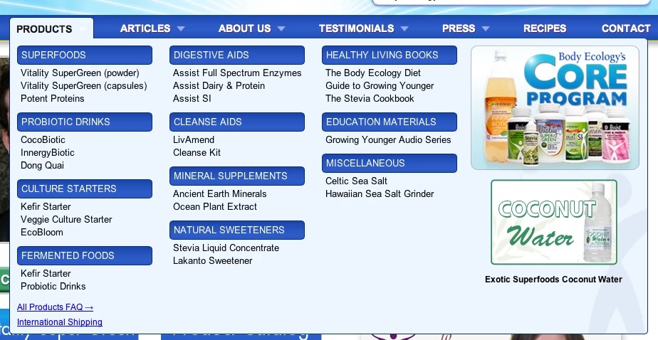 Ecommerce products, increased revenue.