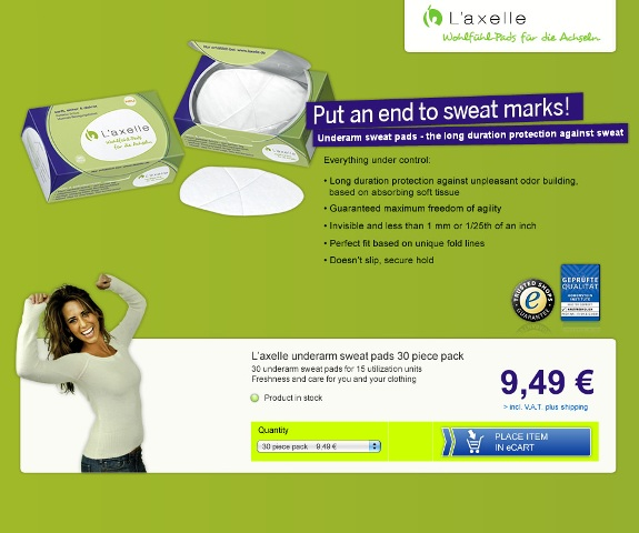 Underarm sweat pads, protection.