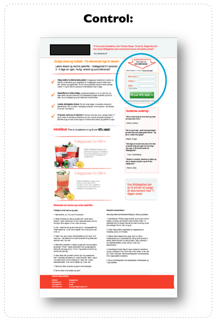 Landing page opt-in form. 304% more sign-ups.