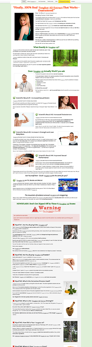 Website promoting product.