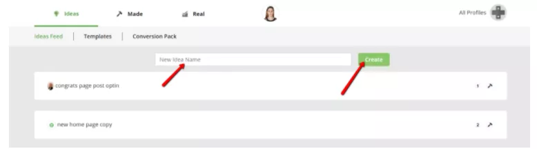 Create new project name.