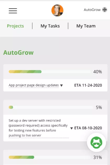 AutoGrow project progress.