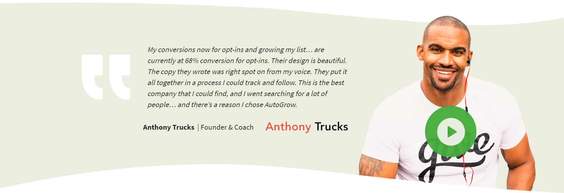 Client review of AutoGrow.