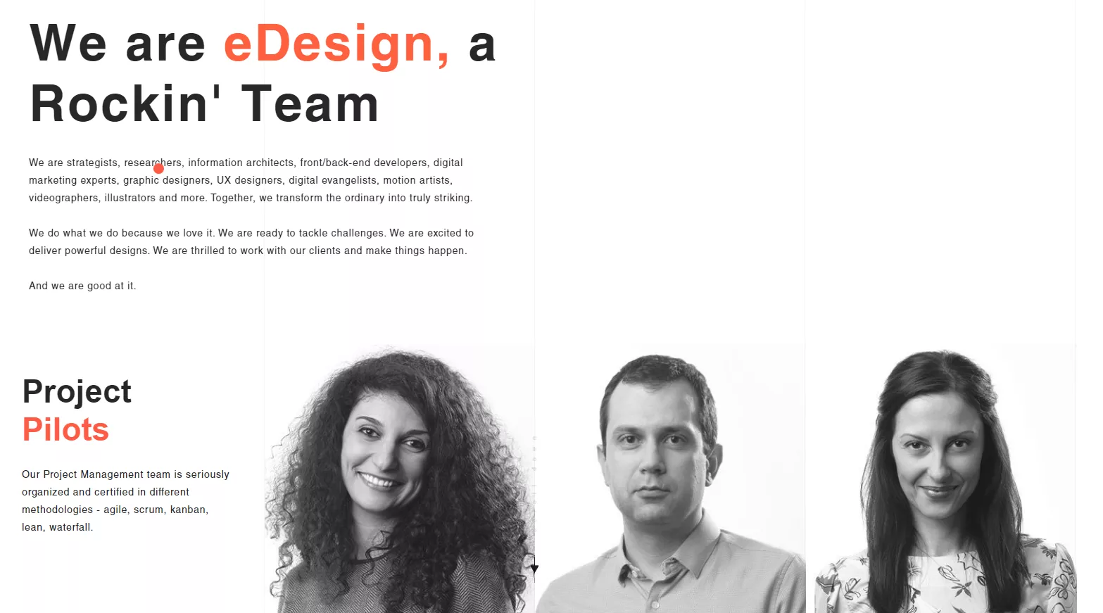 eDesign team photos. Project Pilots.