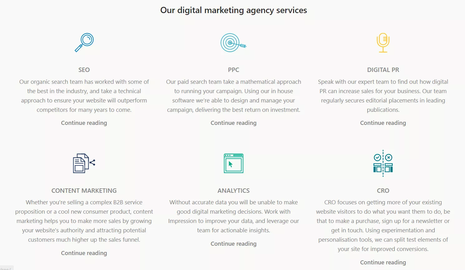 Digital marketing agency services.