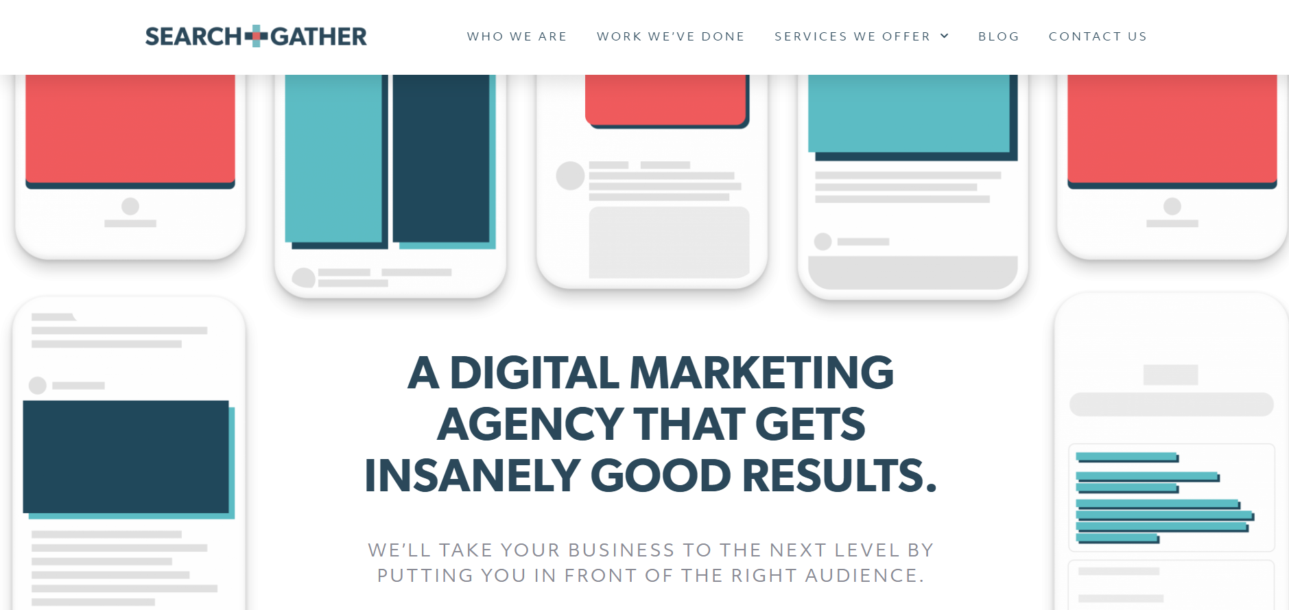 Agency website design example.