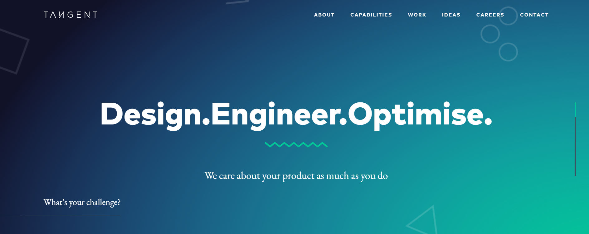 Agency website design example.