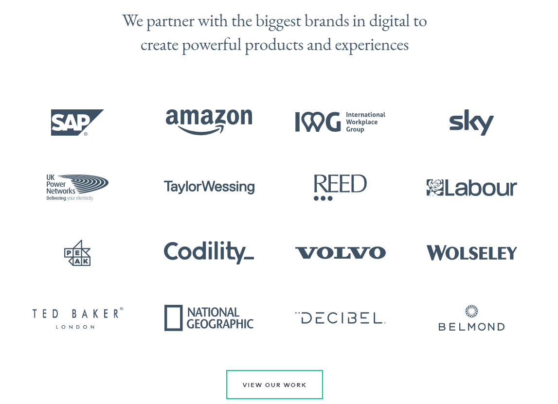 Agency partners & services page.