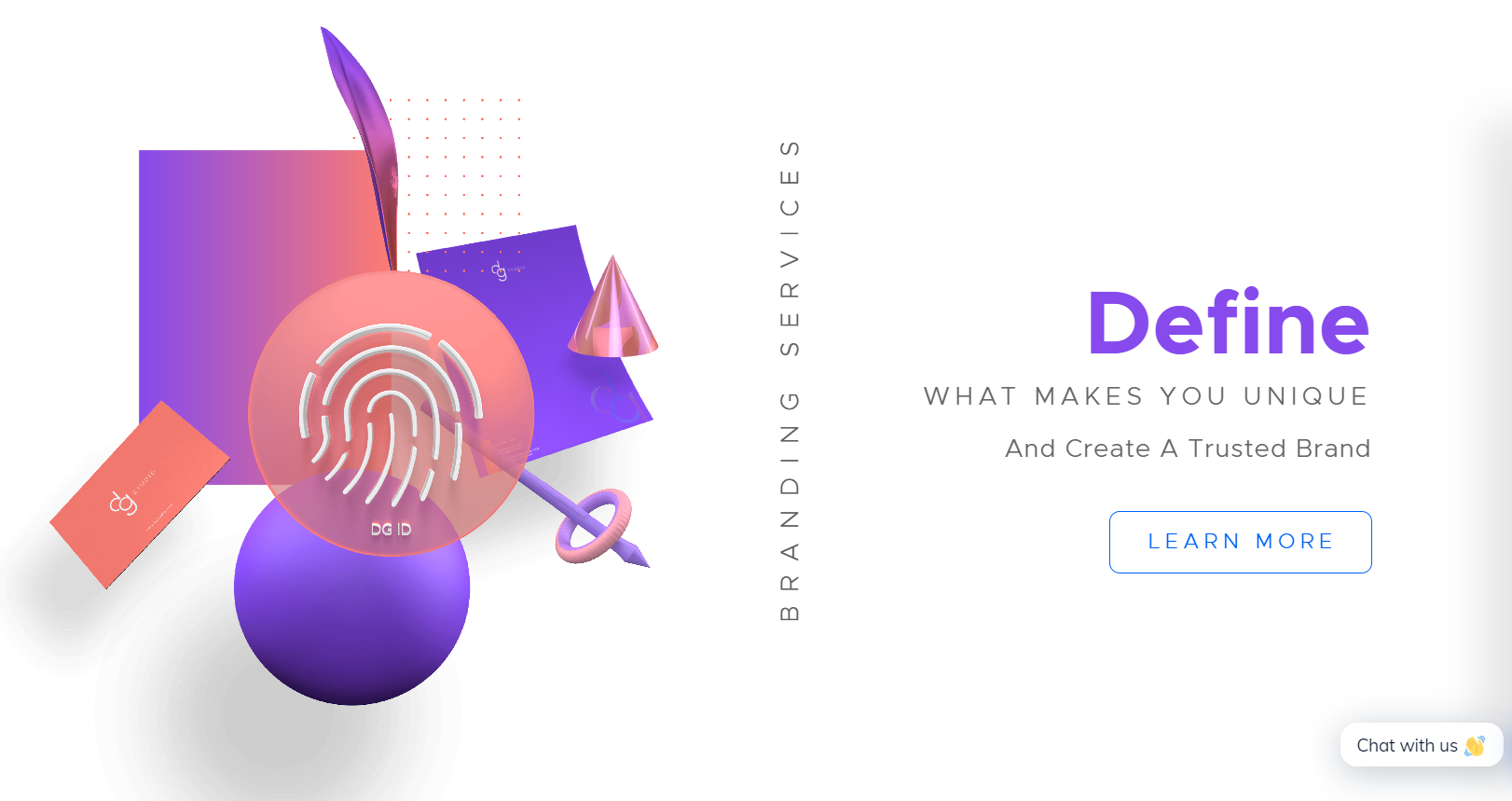 Modern design landing page.