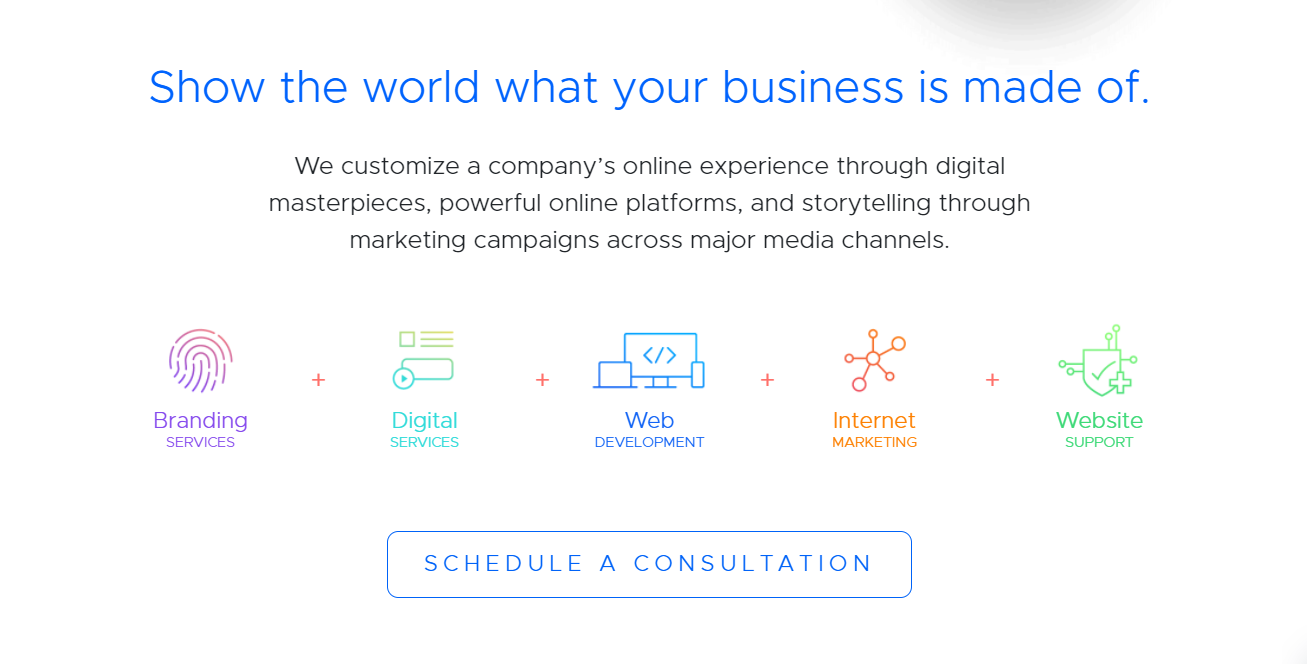 Agency services: branding, digital, web, and internet marketing.