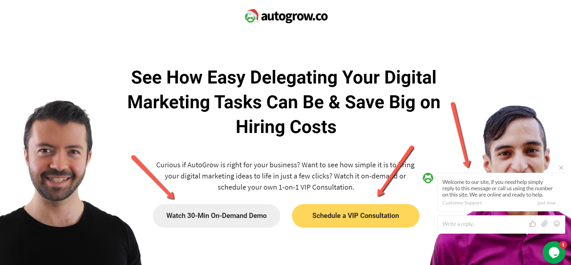 Business owner testimonials and demo.