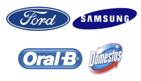 Logos of popular brands.