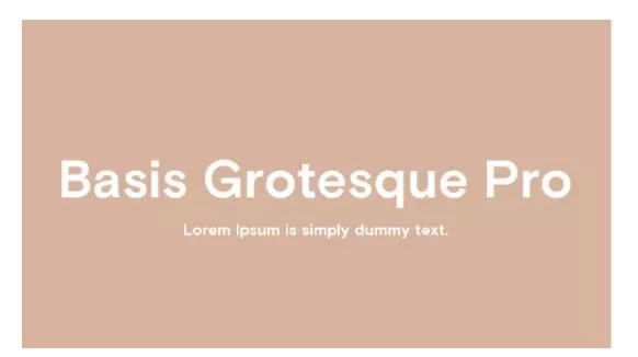 Basis Grotesque Pro font.