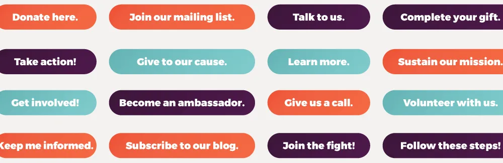 Call to action buttons.