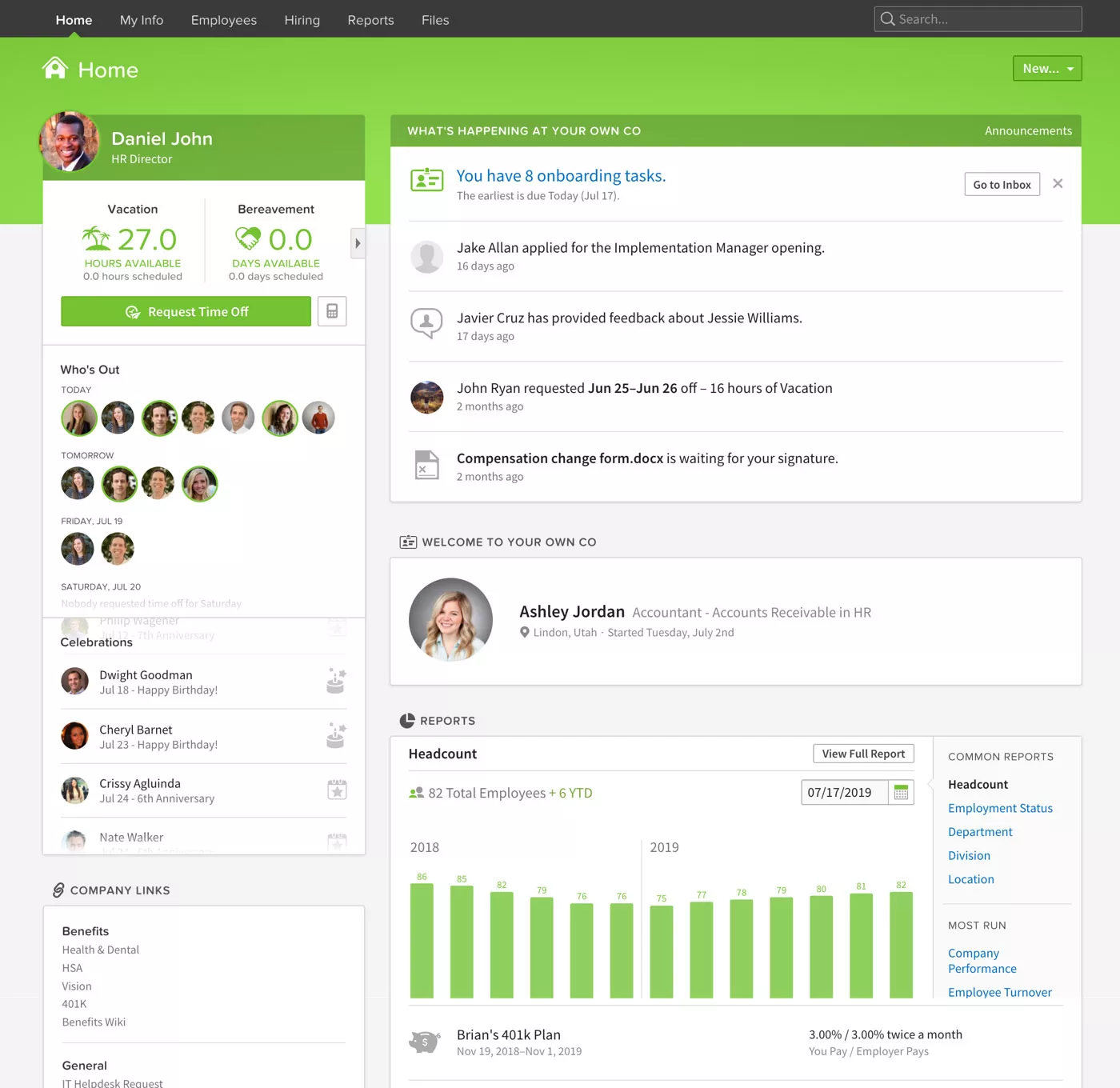 HR software for managing employees.