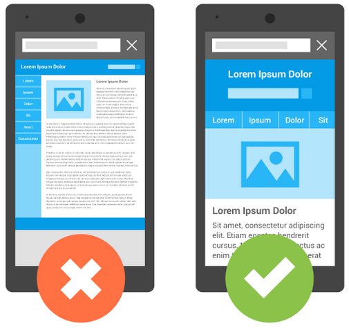 Mobile-friendly website design examples.