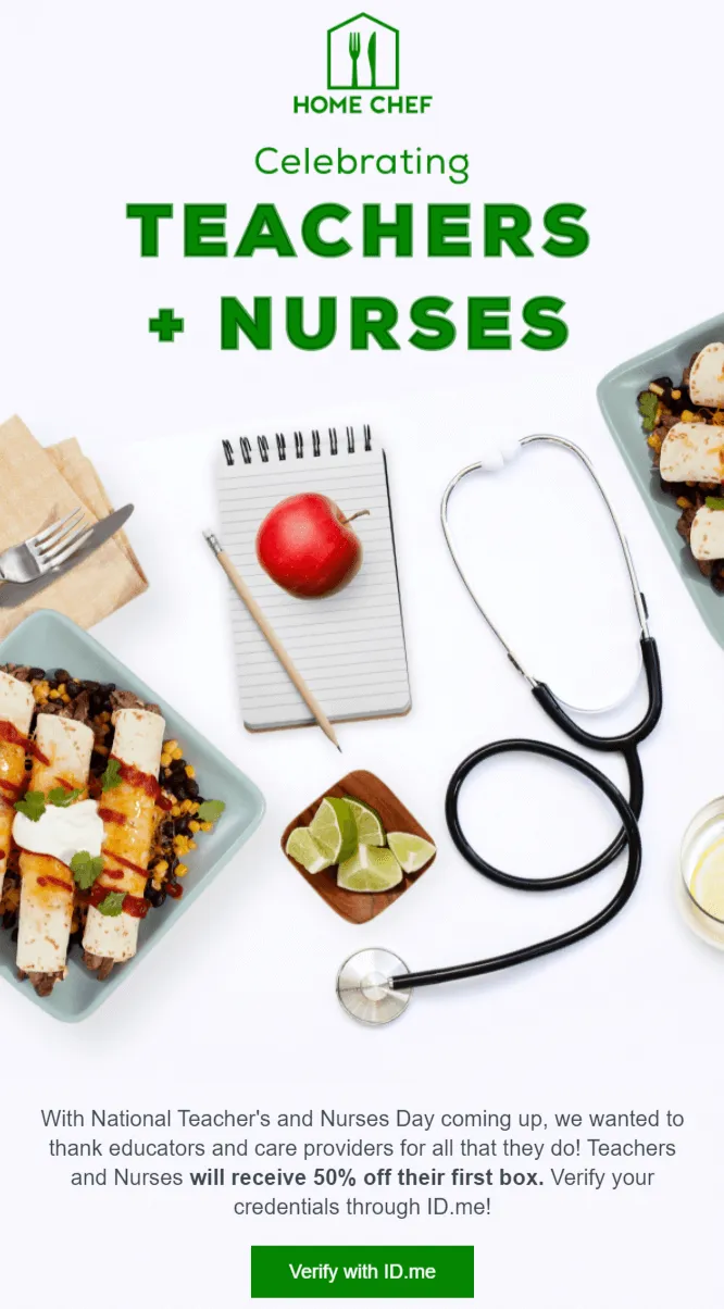 Teachers/nurses 50% off first box.