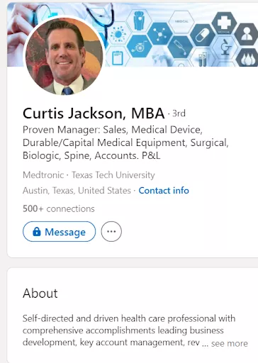 Sales manager, medical devices expert.