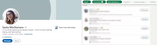 Professional connections on a networking site.