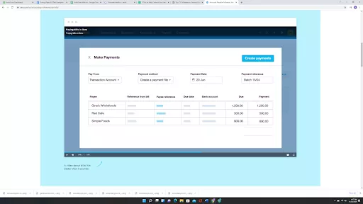 Xero online payment portal.