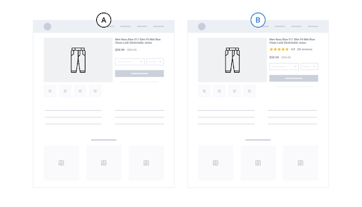 Product page with star ratings.