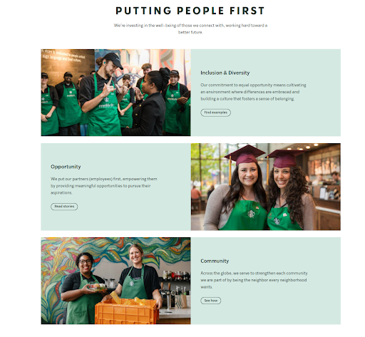 Starbucks employees and community.