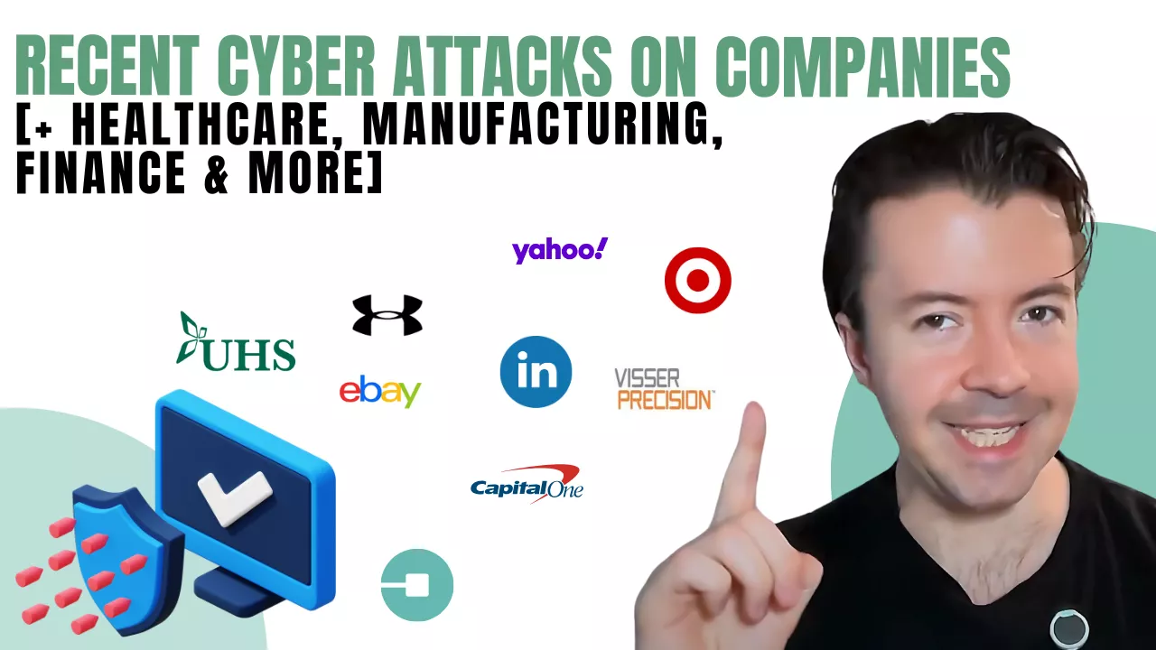 logos of companies features in the cyberattacks article