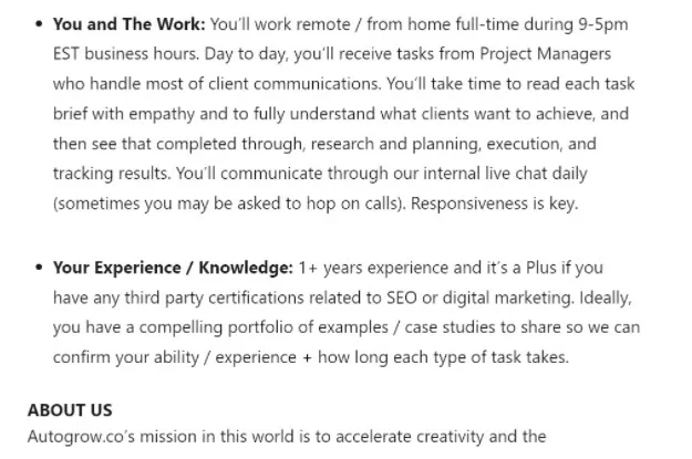 Remote social media manager job description.