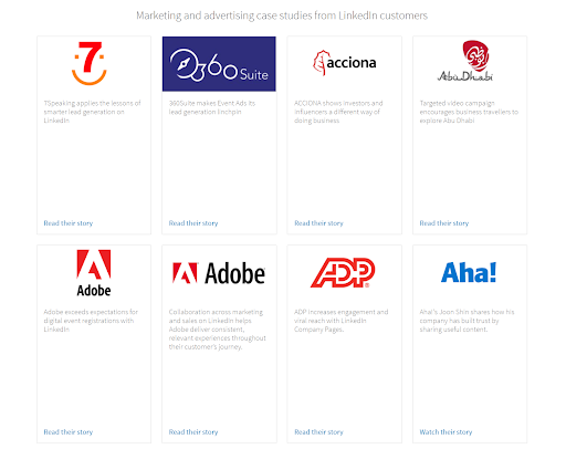 Customer success stories from LinkedIn.