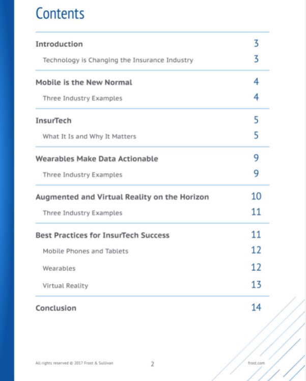 Table of contents for whitepaper.