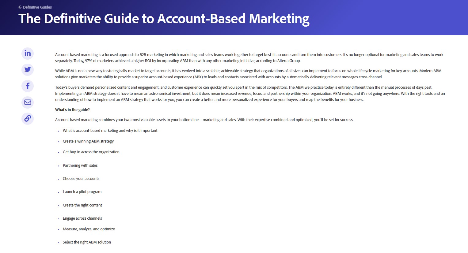 ABM guide: Download now. Higher ROI.