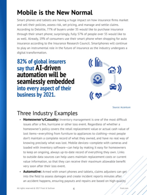 Mobile insurance, rising demand.