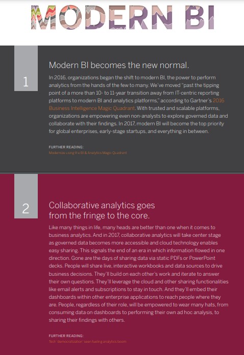 Modern BI, collaborative analytics.